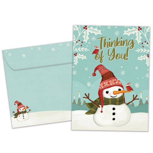 Merry Snowman Christmas Card