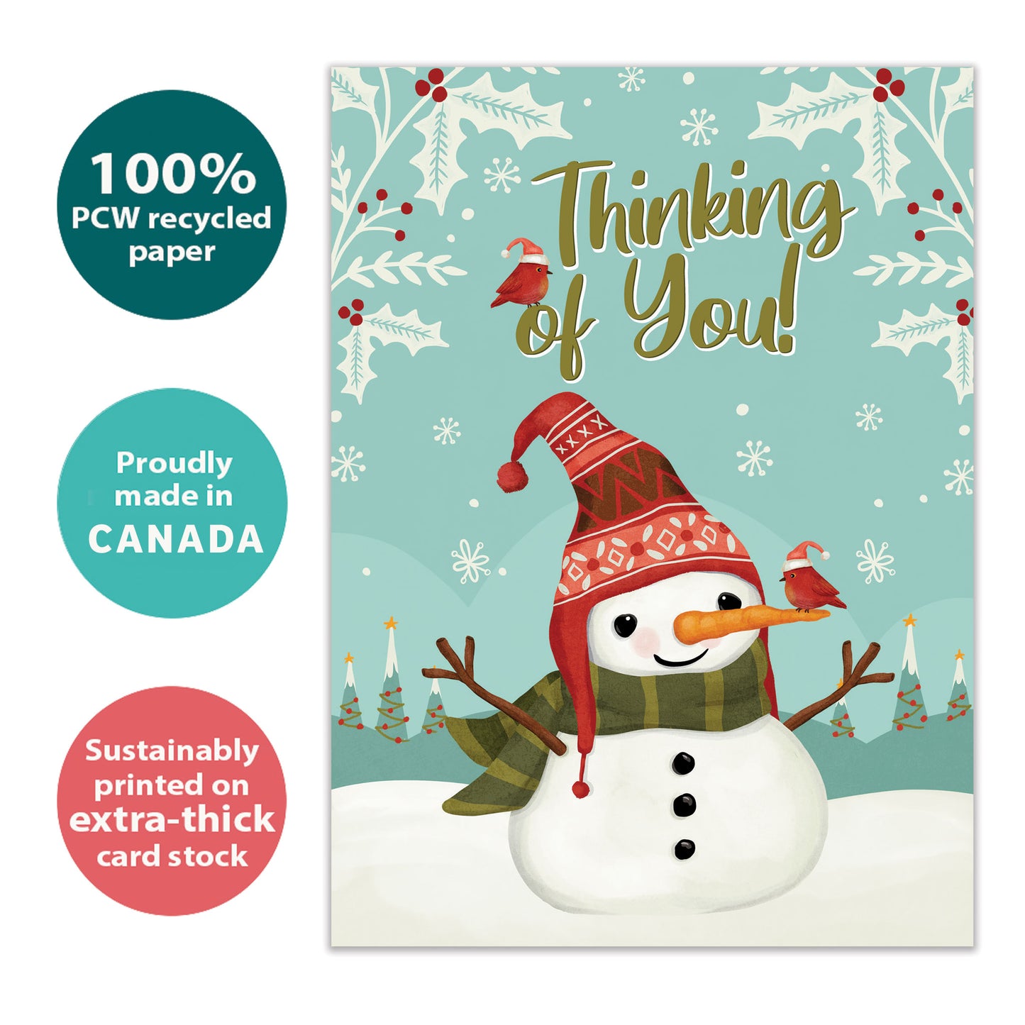 Merry Snowman Christmas Card