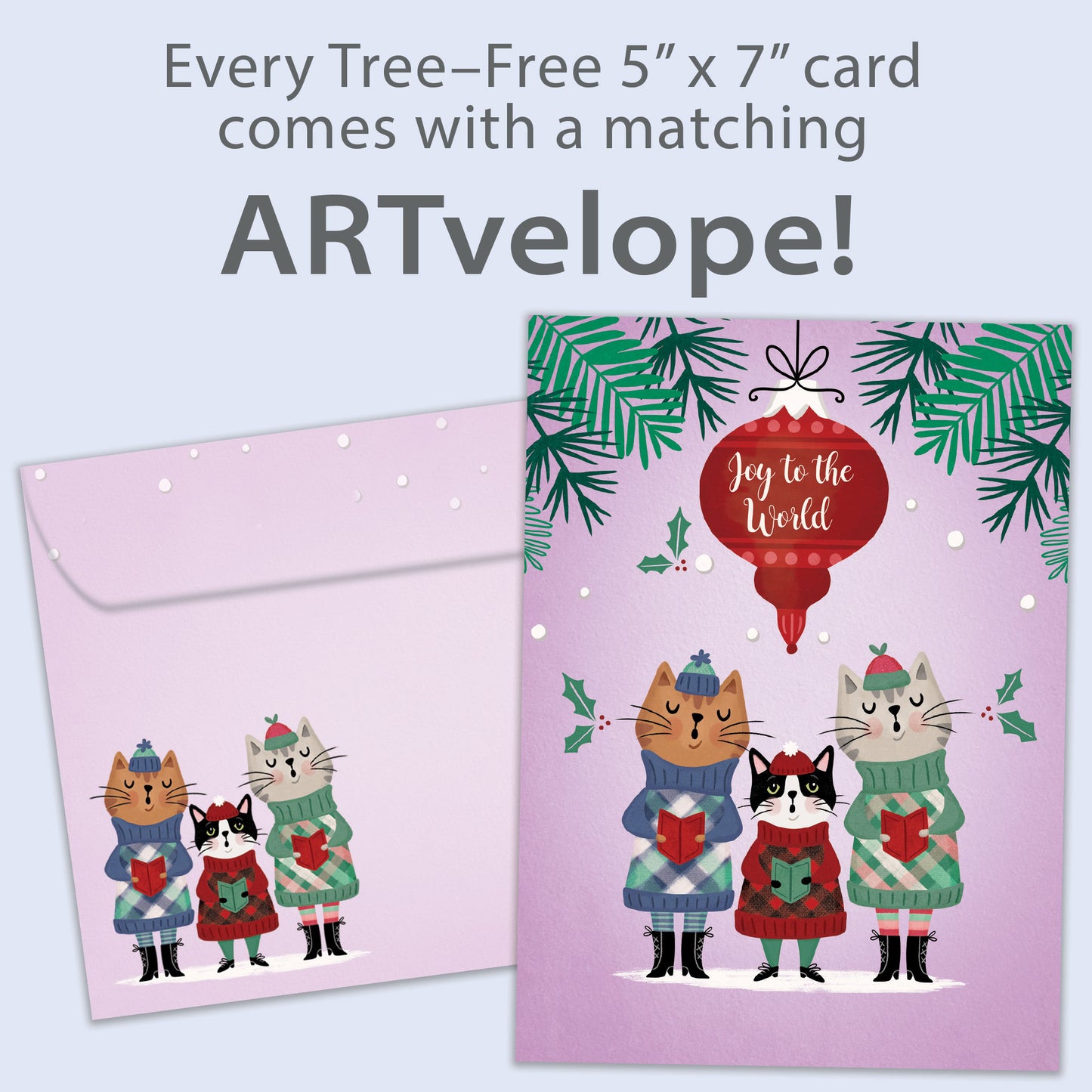Cat Carolers Holiday Card