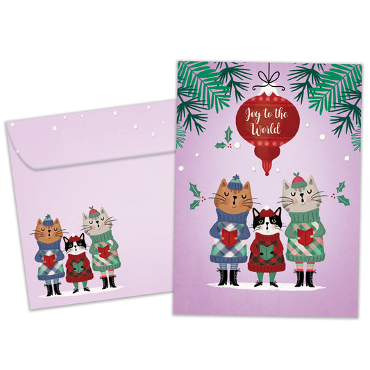 Cat Carolers Holiday Card