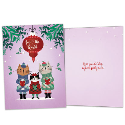 Cat Carolers Holiday Card
