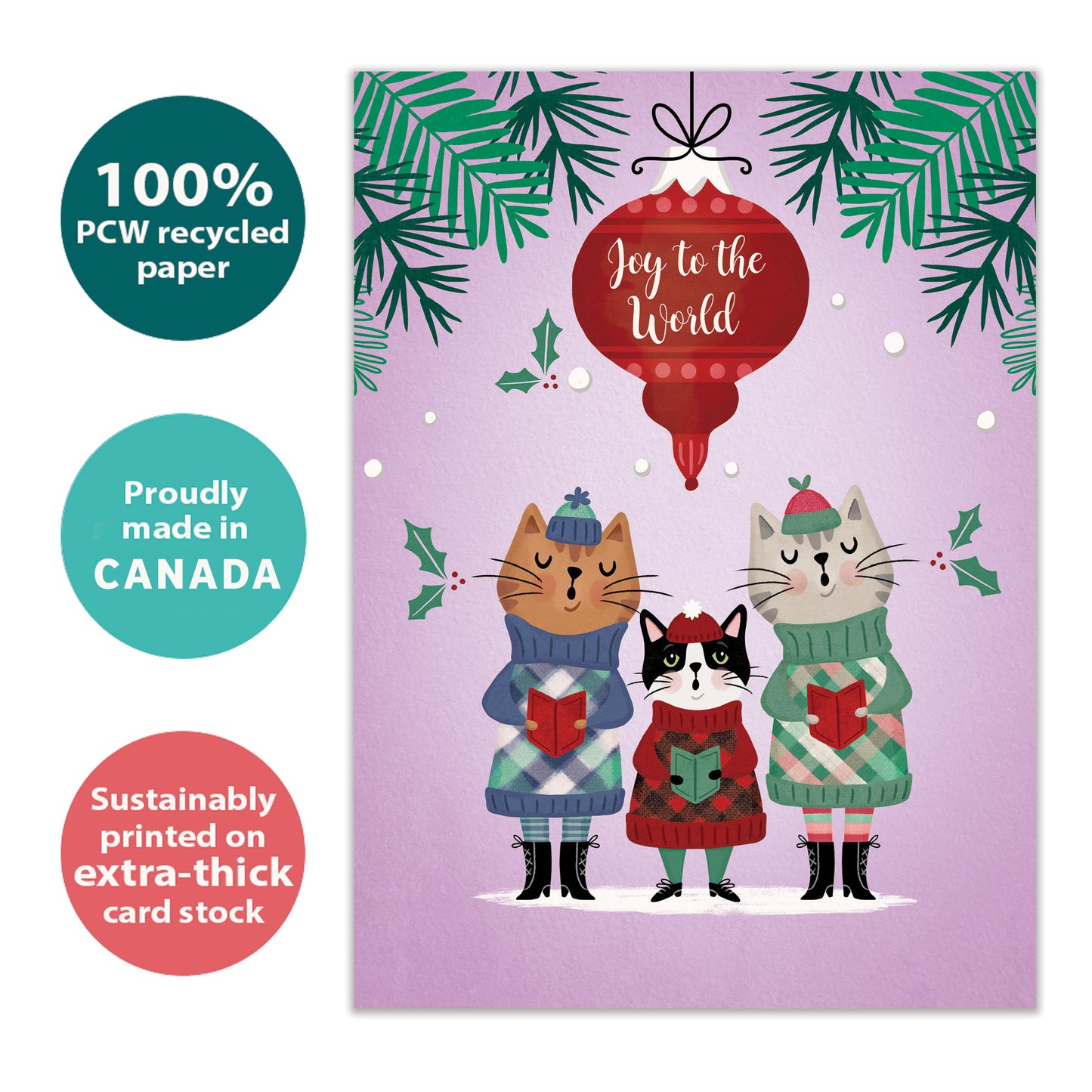 Cat Carolers Holiday Card