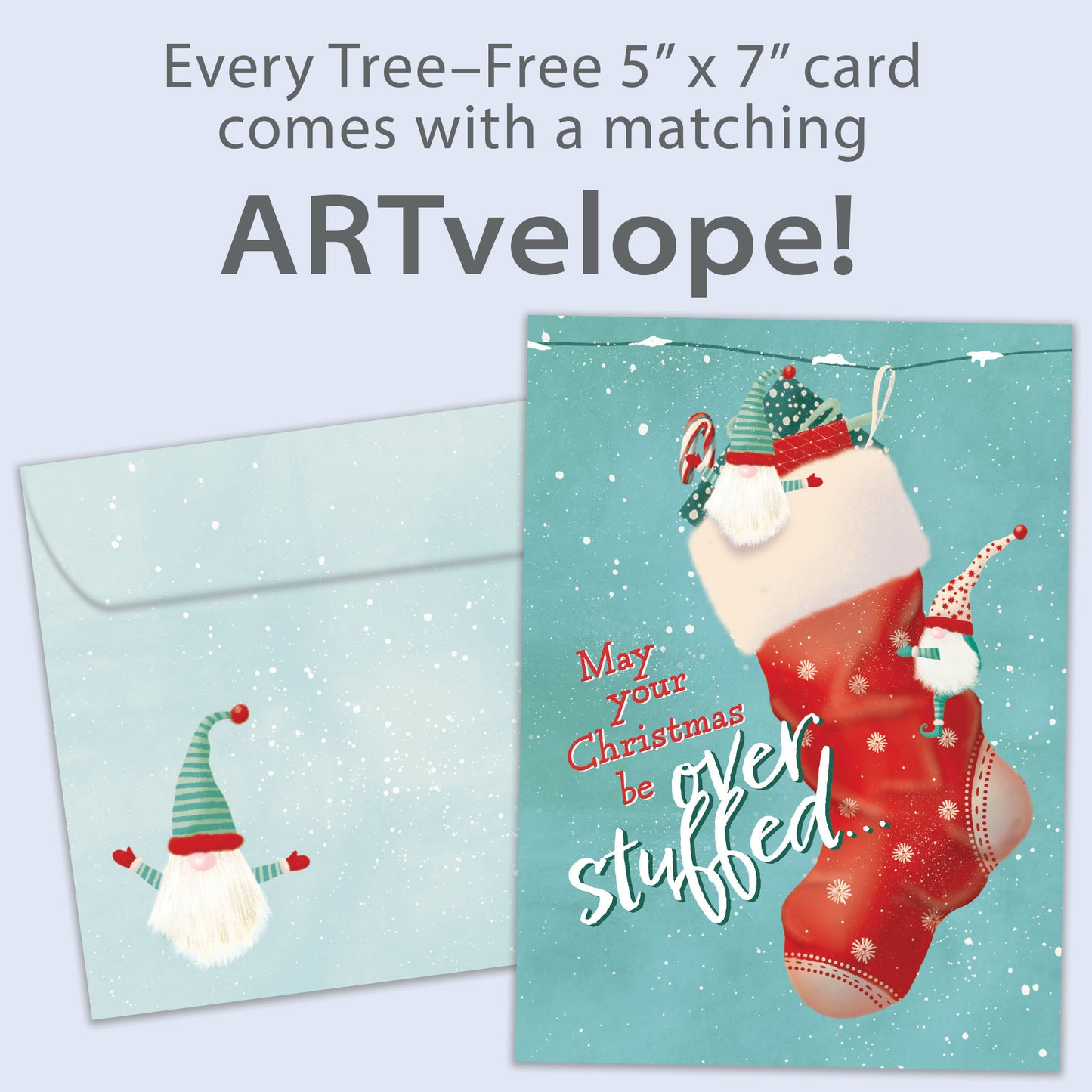 Overstuffed Christmas Christmas Card