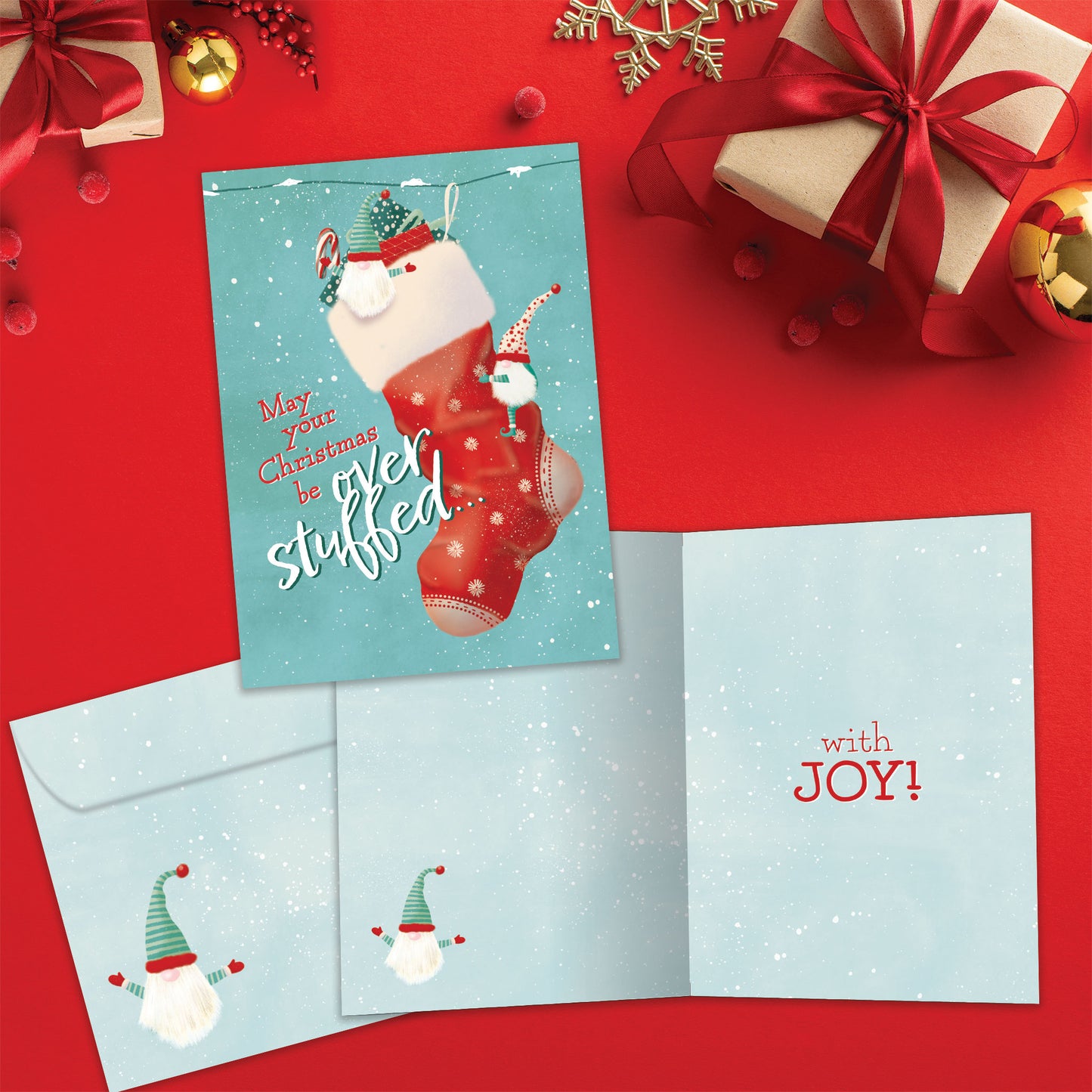 Overstuffed Christmas Christmas Card