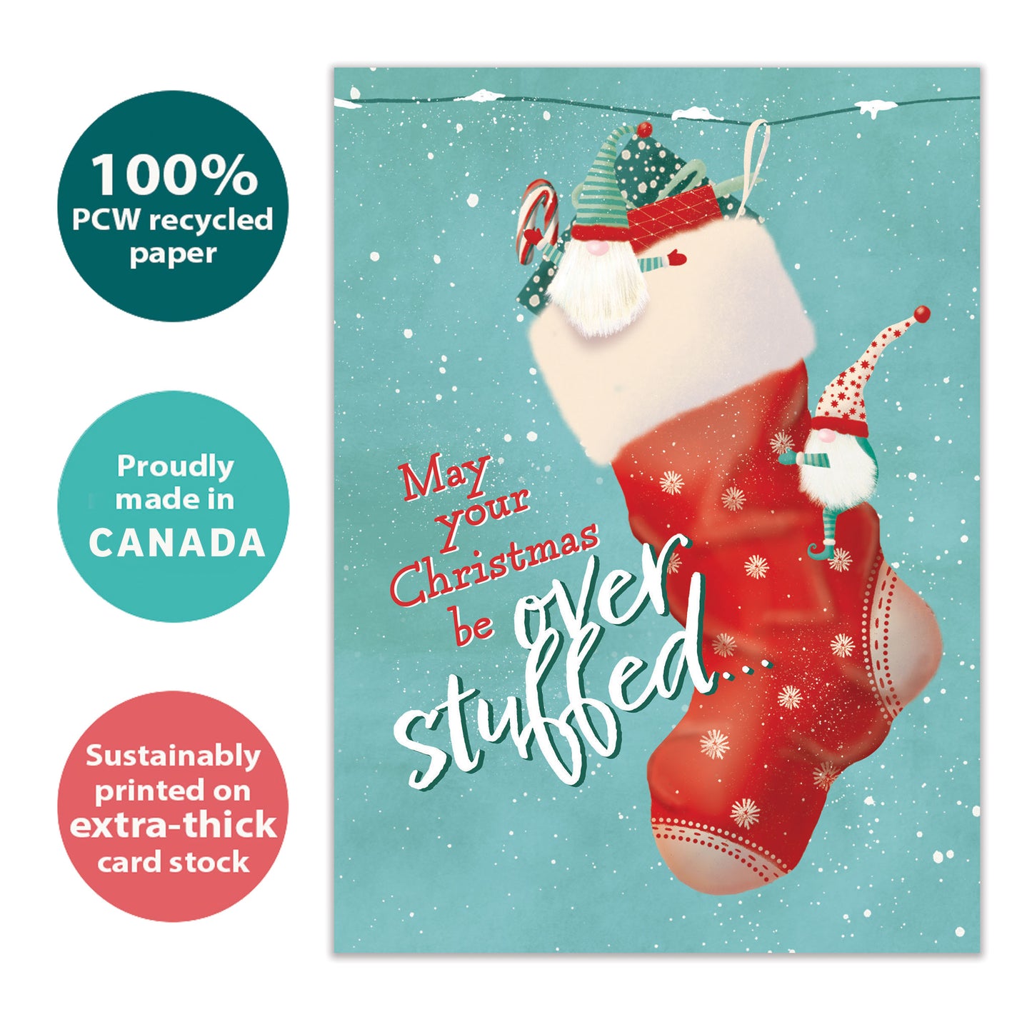 Overstuffed Christmas Christmas Card