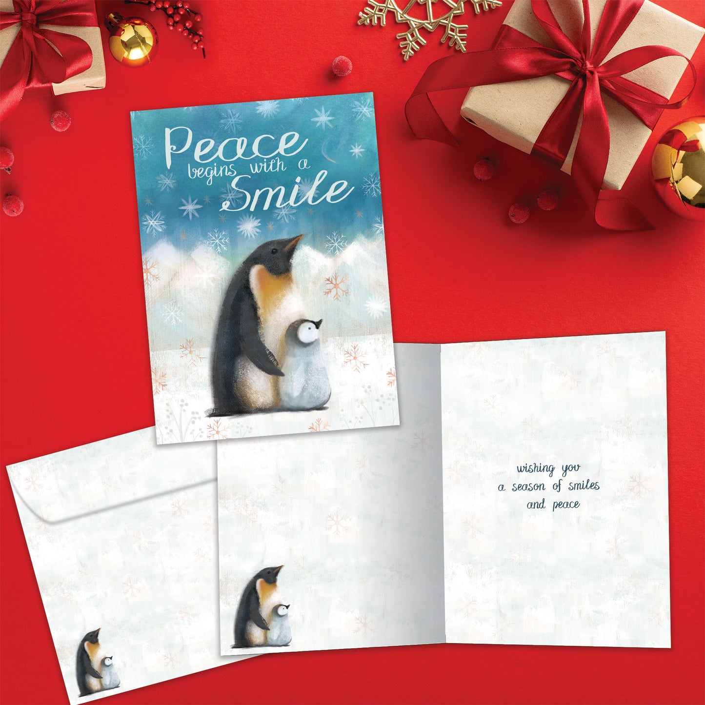 Peaceful Penguins Holiday Card
