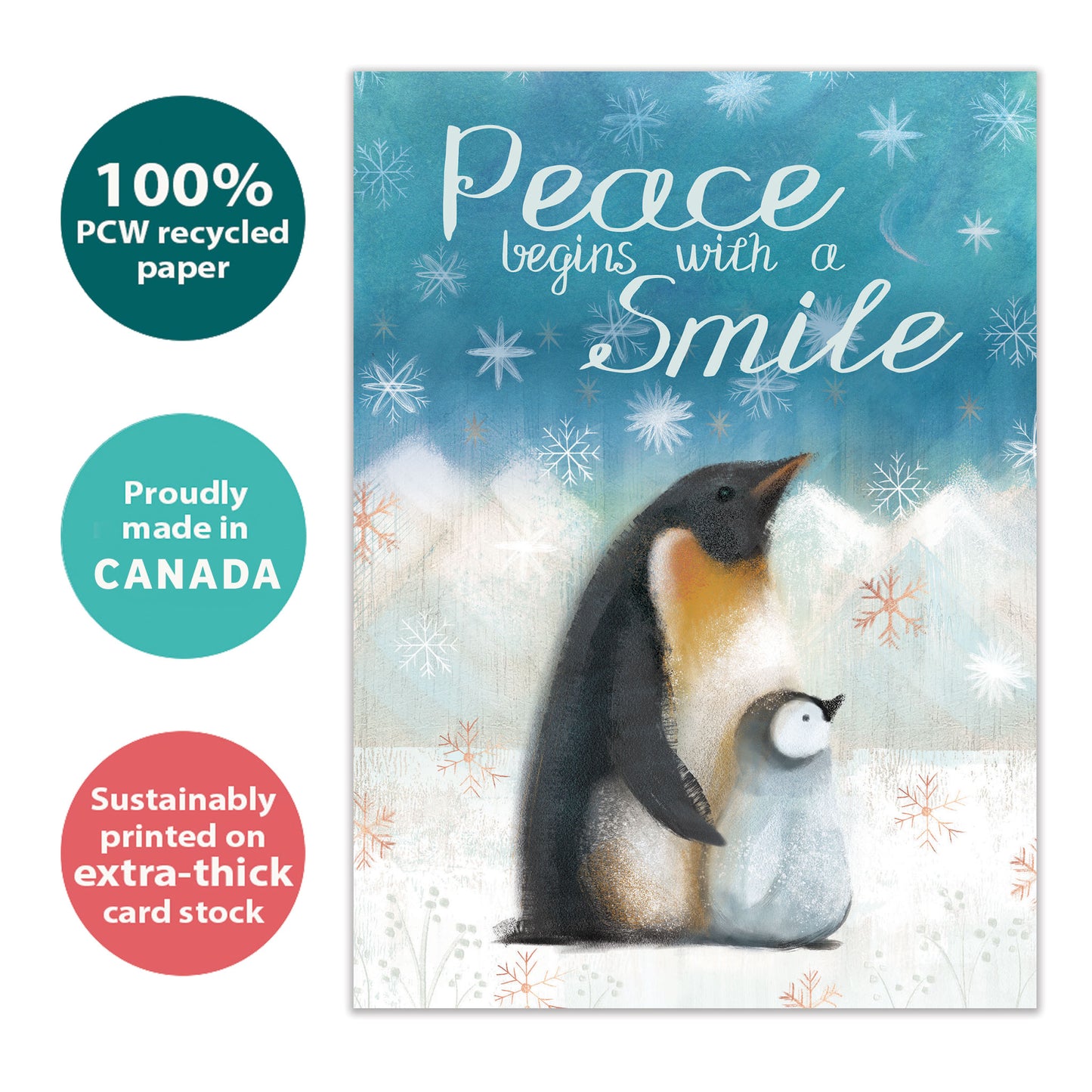 Peaceful Penguins Holiday Card