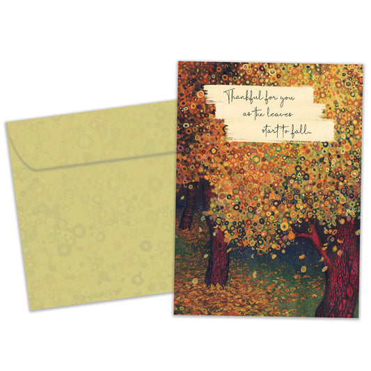 Leaves Fall and Bloom Thanksgiving Card