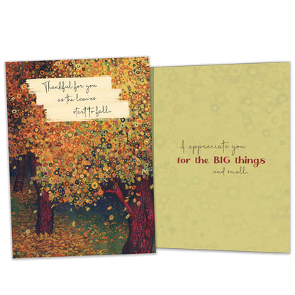 Leaves Fall and Bloom Thanksgiving Card