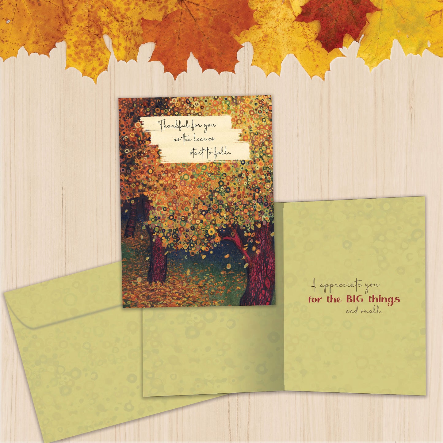 Leaves Fall and Bloom Thanksgiving Card