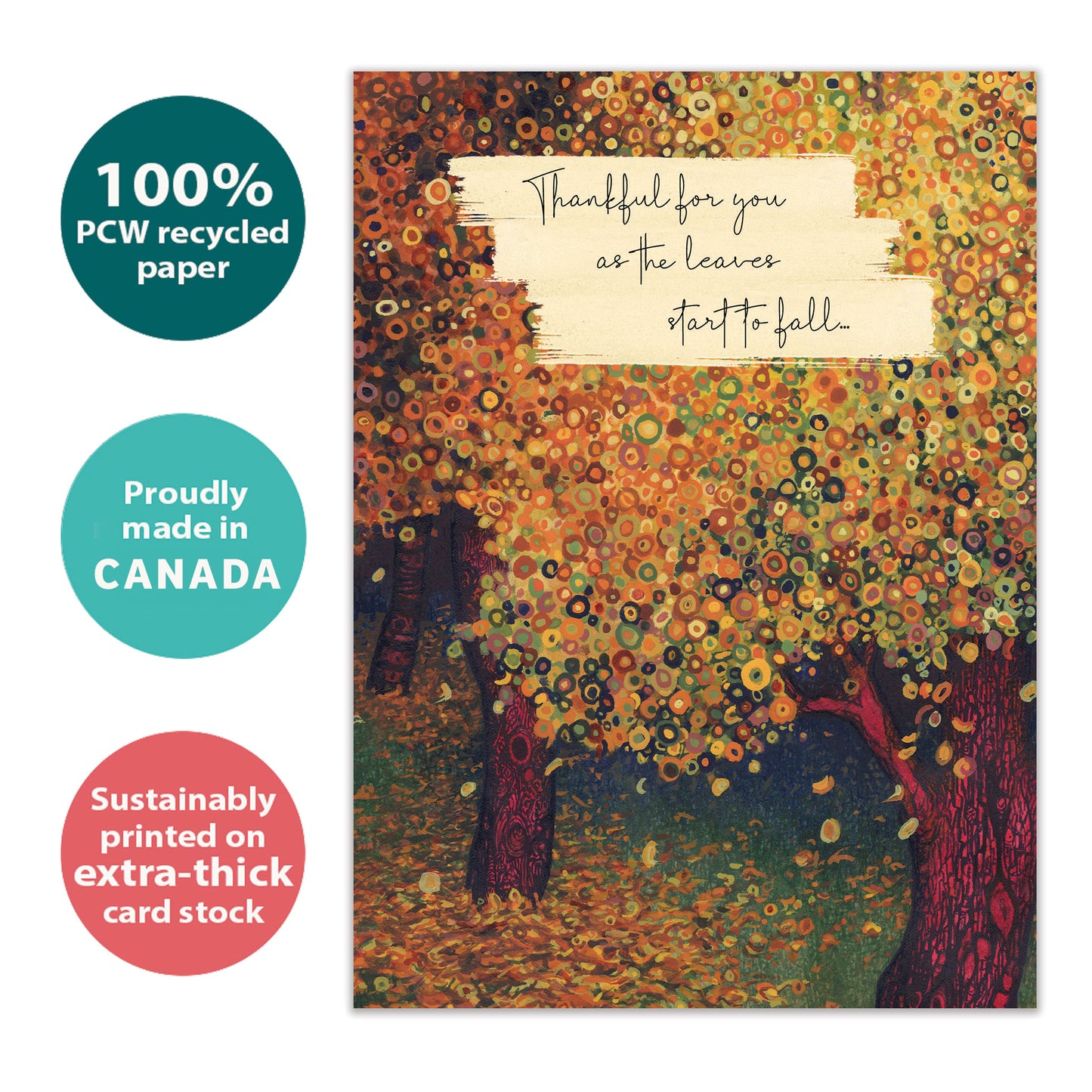 Leaves Fall and Bloom Thanksgiving Card