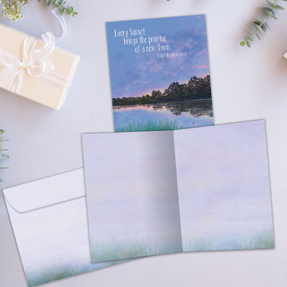 Sunset Dawn Encouragement Card