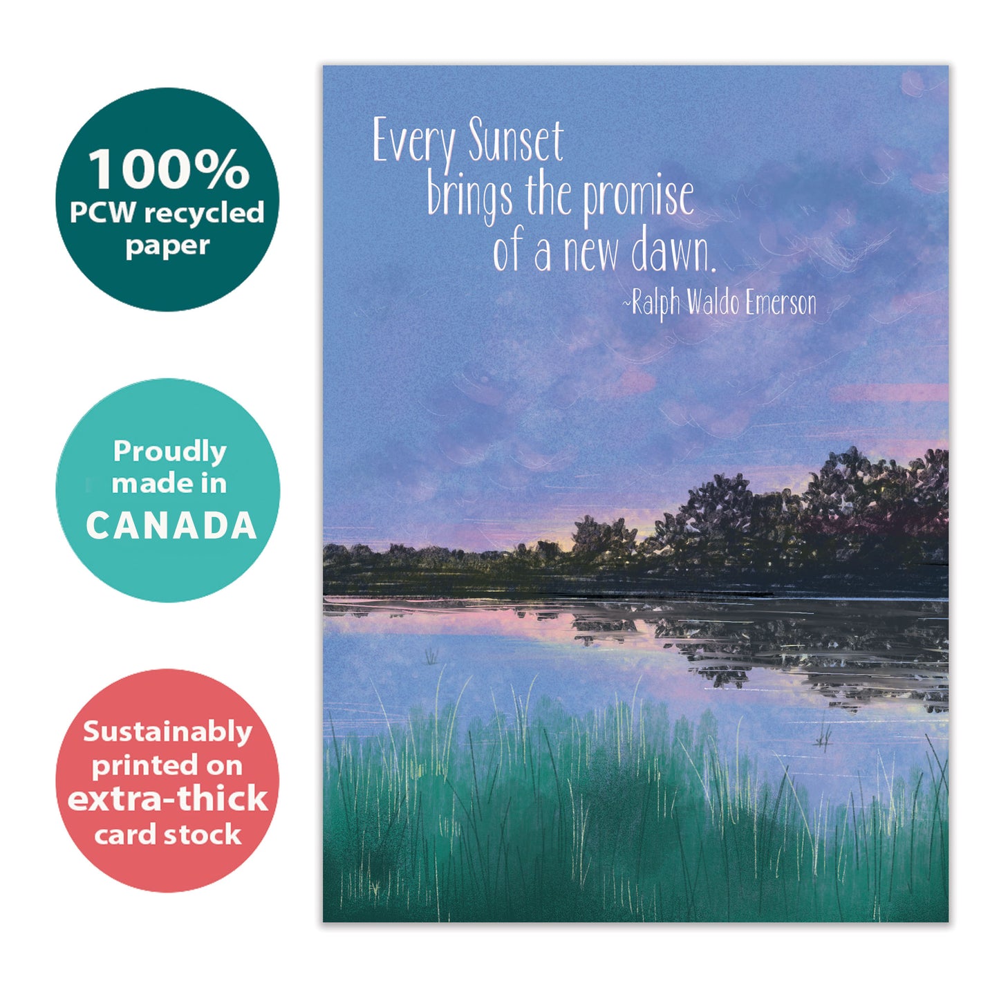Sunset Dawn Encouragement Card