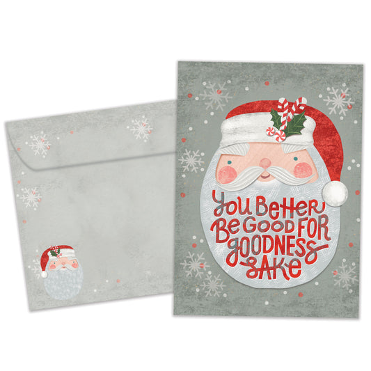 Santa Be Good Christmas Card