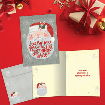 Santa Be Good Christmas Card