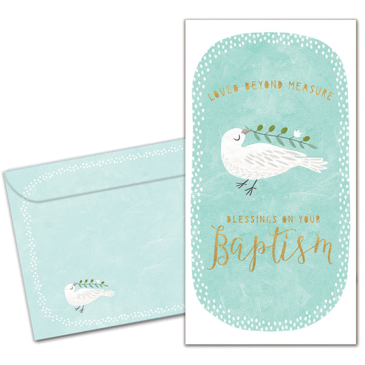 Loved Beyond Measure Baptism Money Holder Card