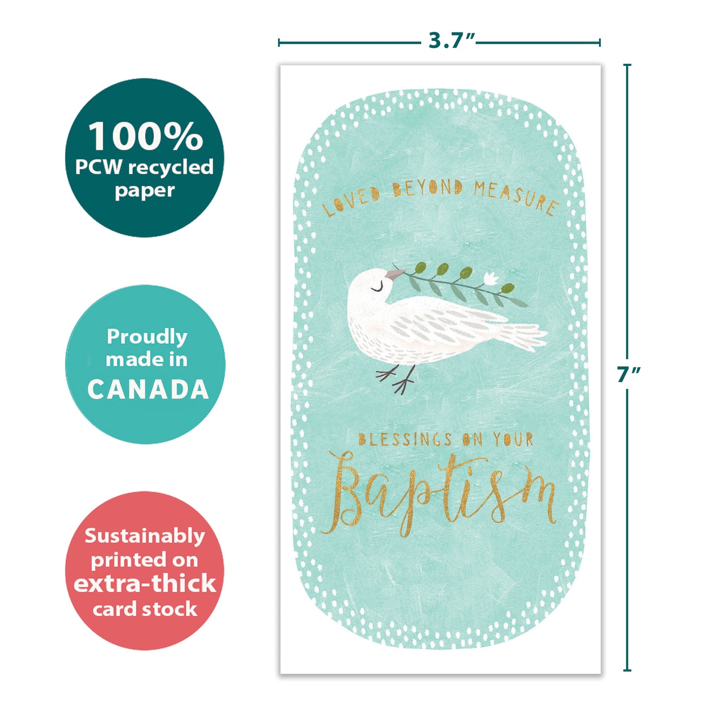 Loved Beyond Measure Baptism Money Holder Card