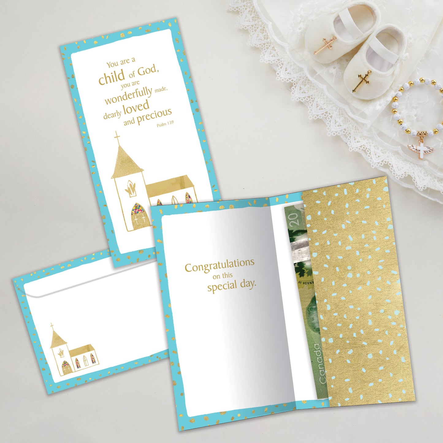 In His Sight Baptism Money Holder Card