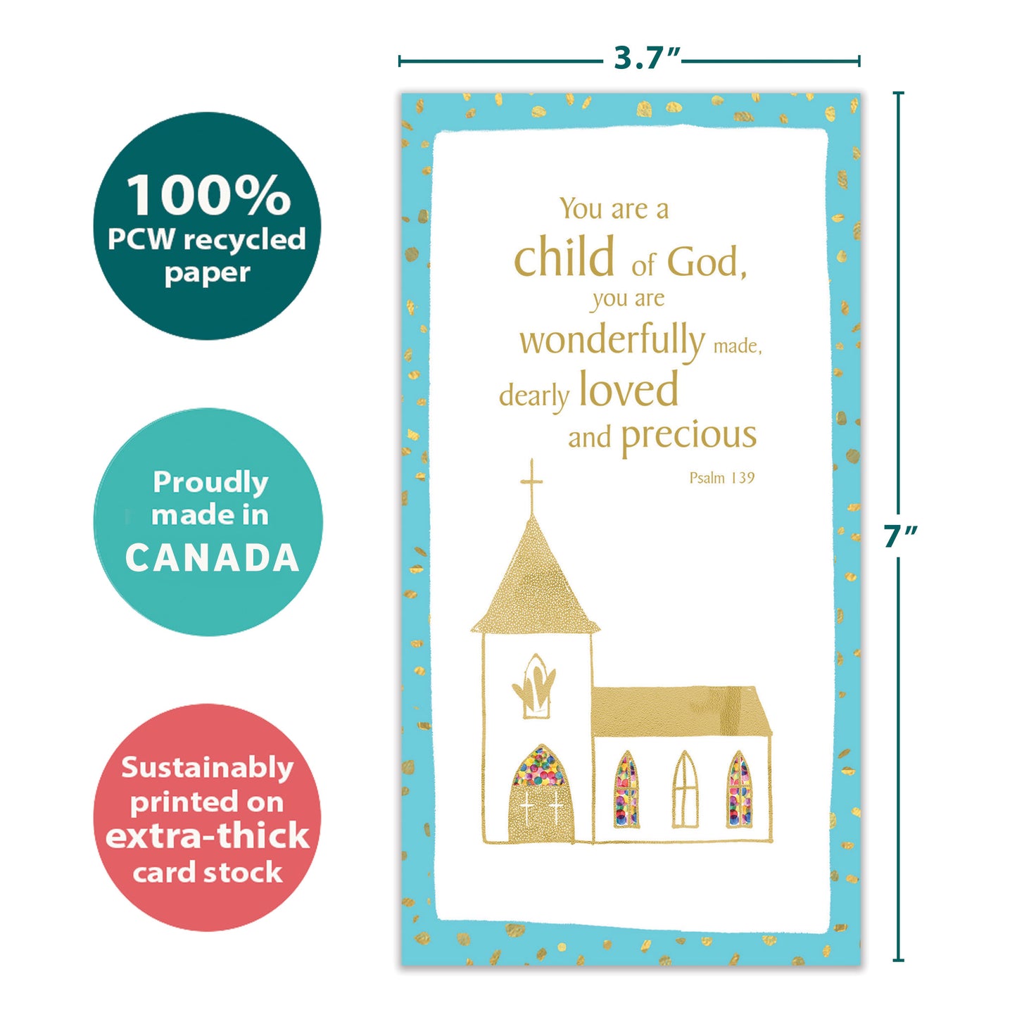 In His Sight Baptism Money Holder Card