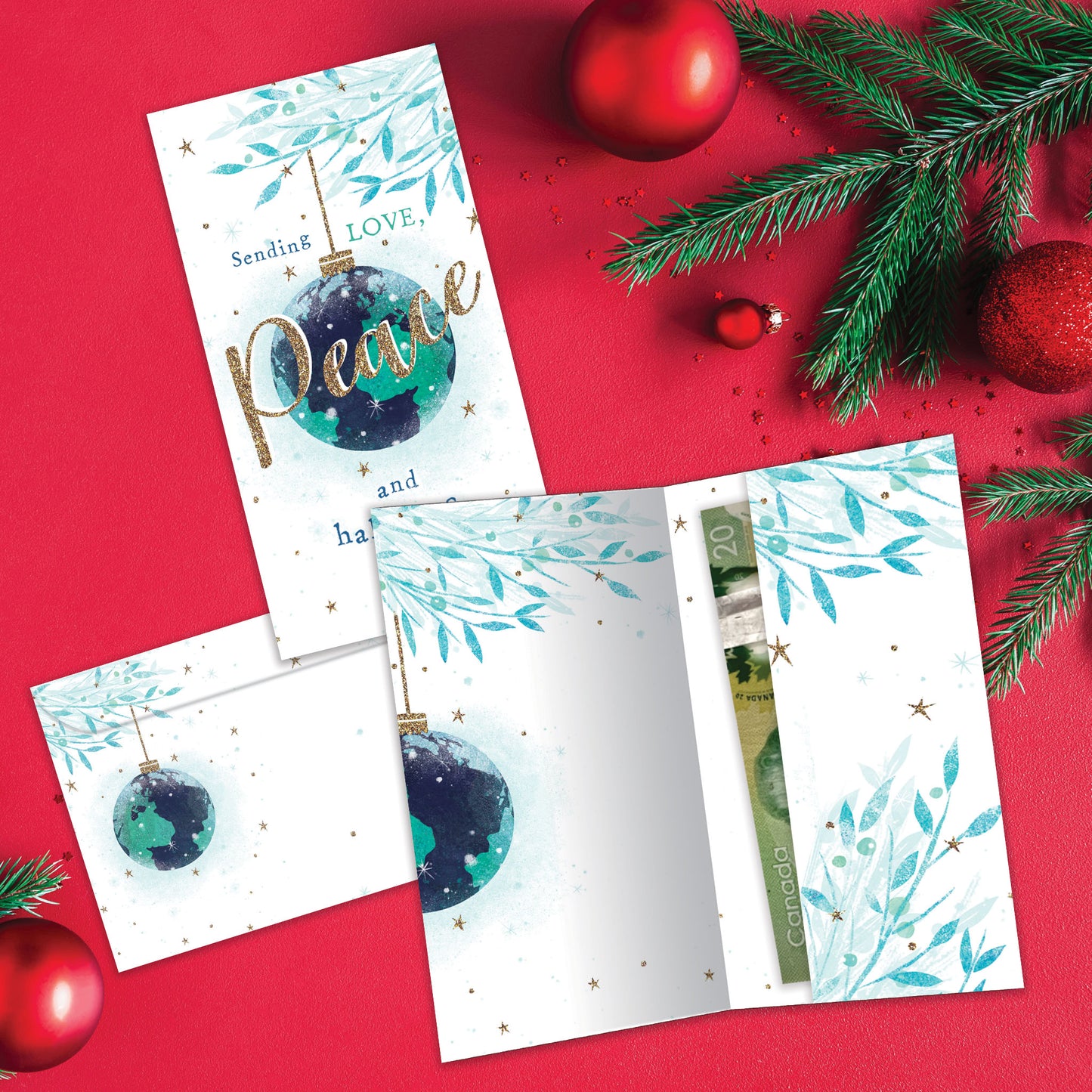 World Peace Holiday Money Holder Card