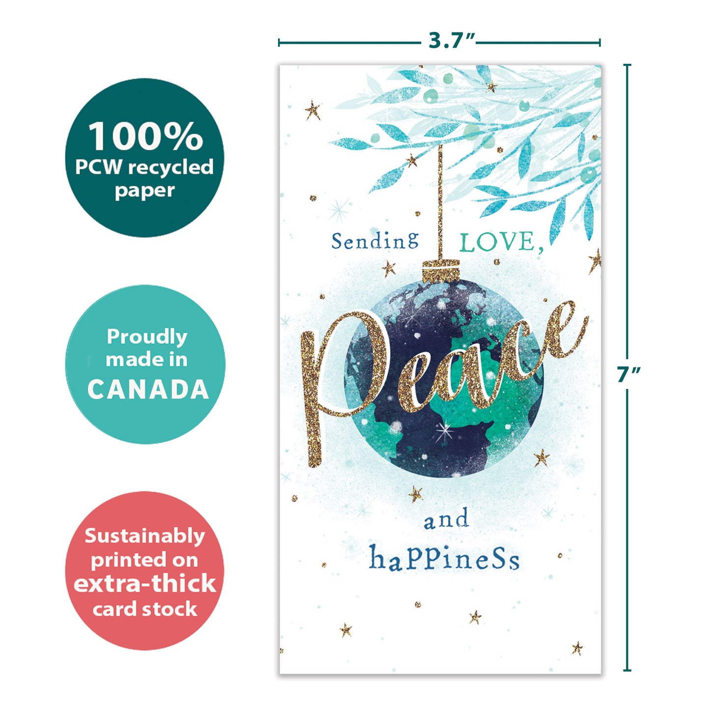 World Peace Holiday Money Holder Card