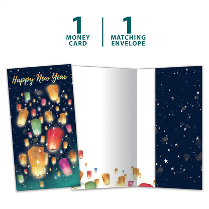 Floating Lights New Year Money Holder Card