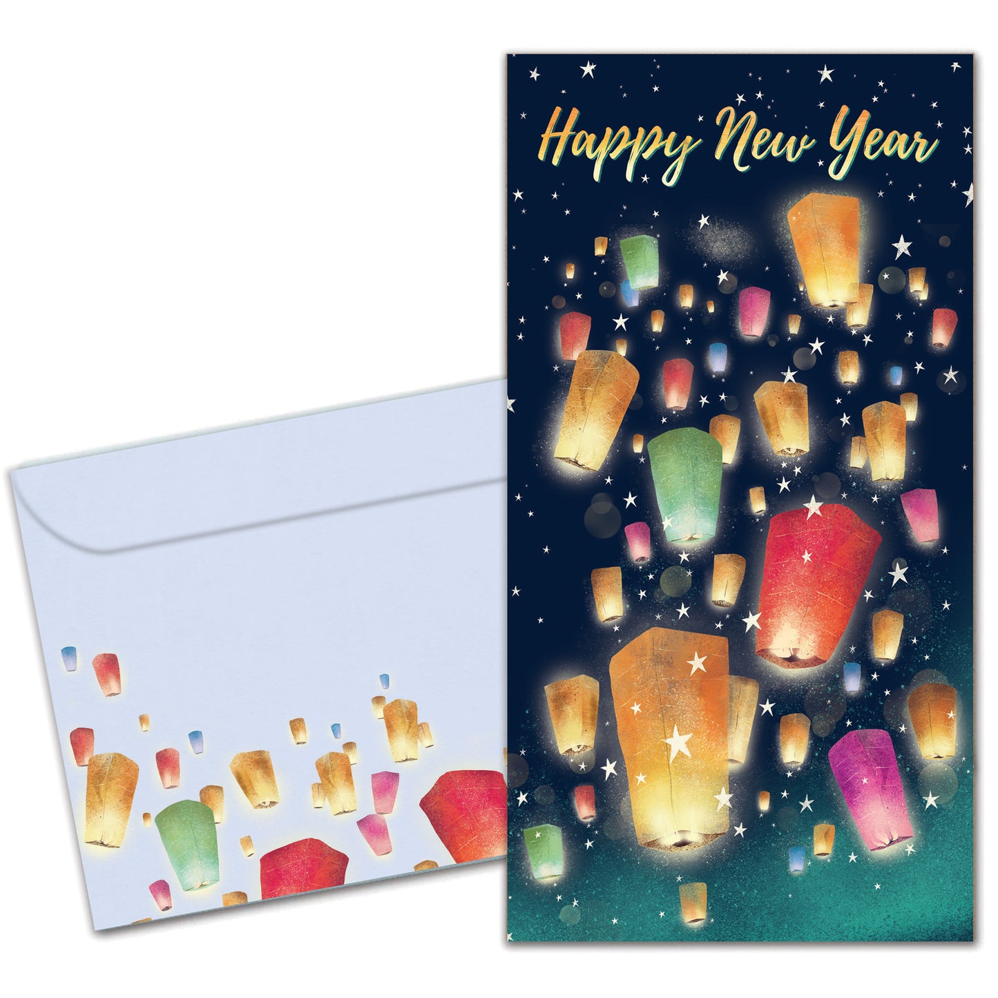 Floating Lights New Year Money Holder Card