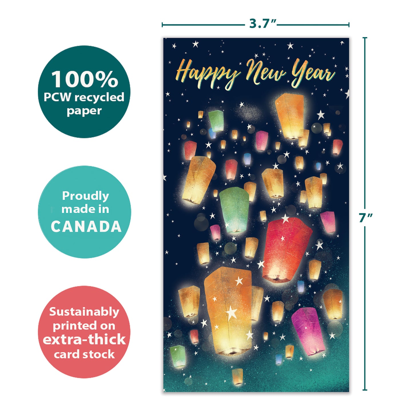 Floating Lights New Year Money Holder Card