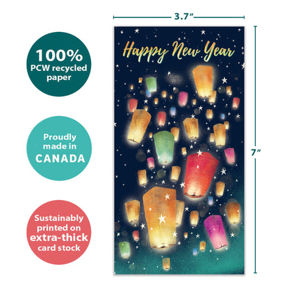 Floating Lights New Year Money Holder Card