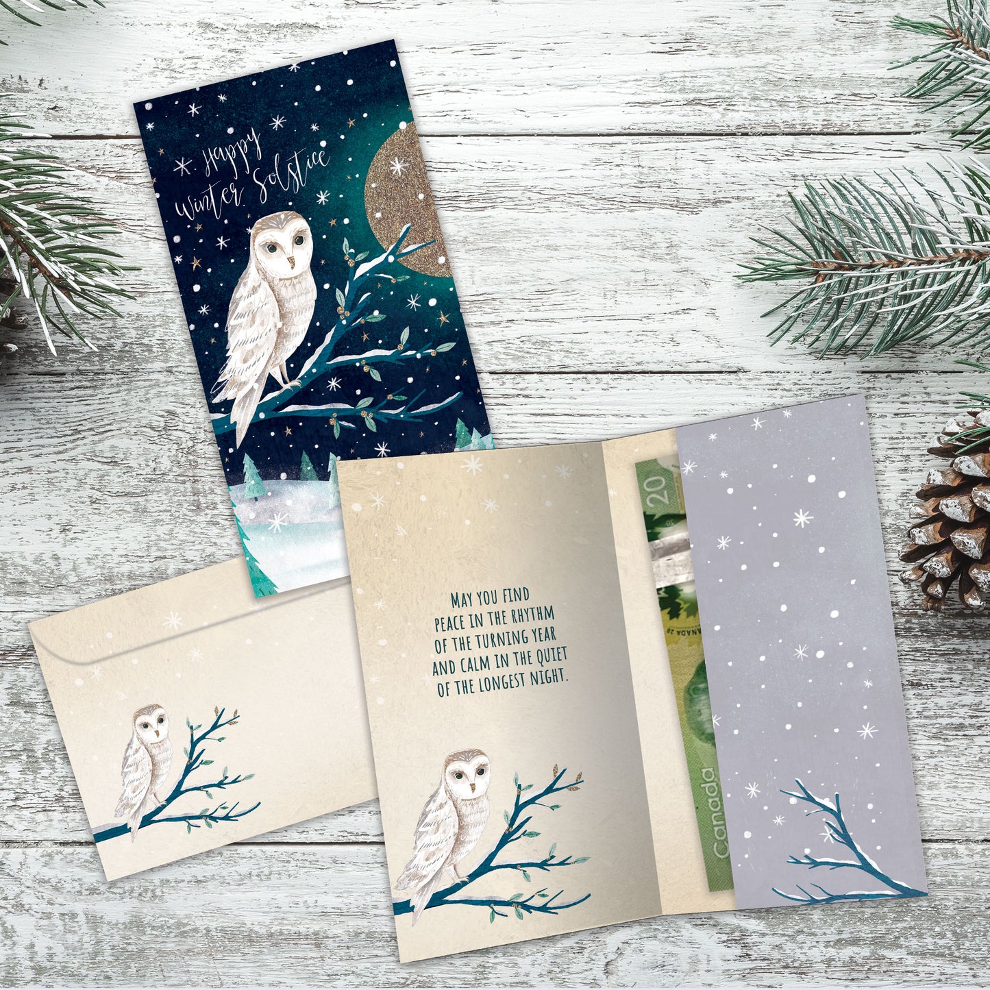 Solstice Owl Money Holder Card