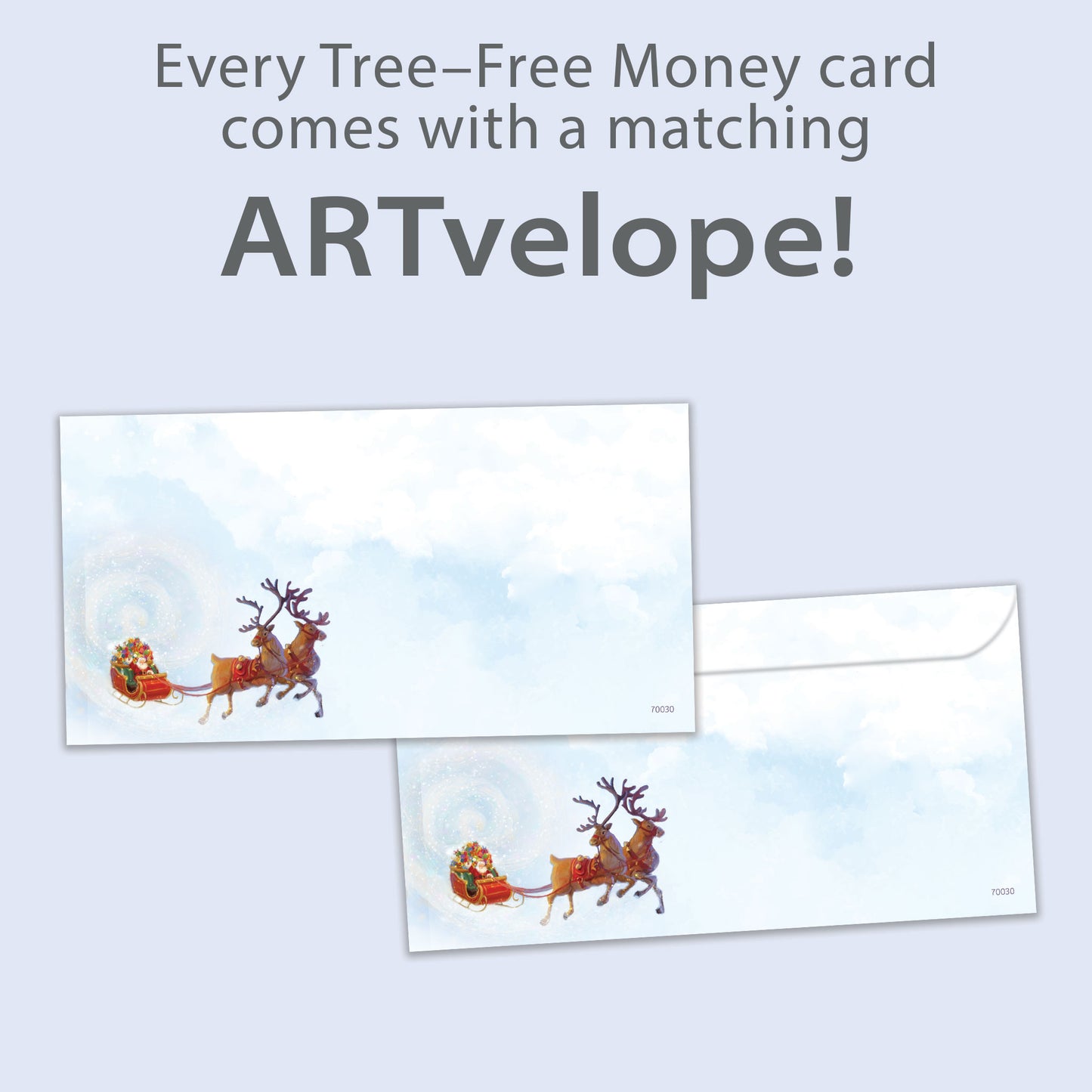 Soaring Santa Christmas Money Holder Card