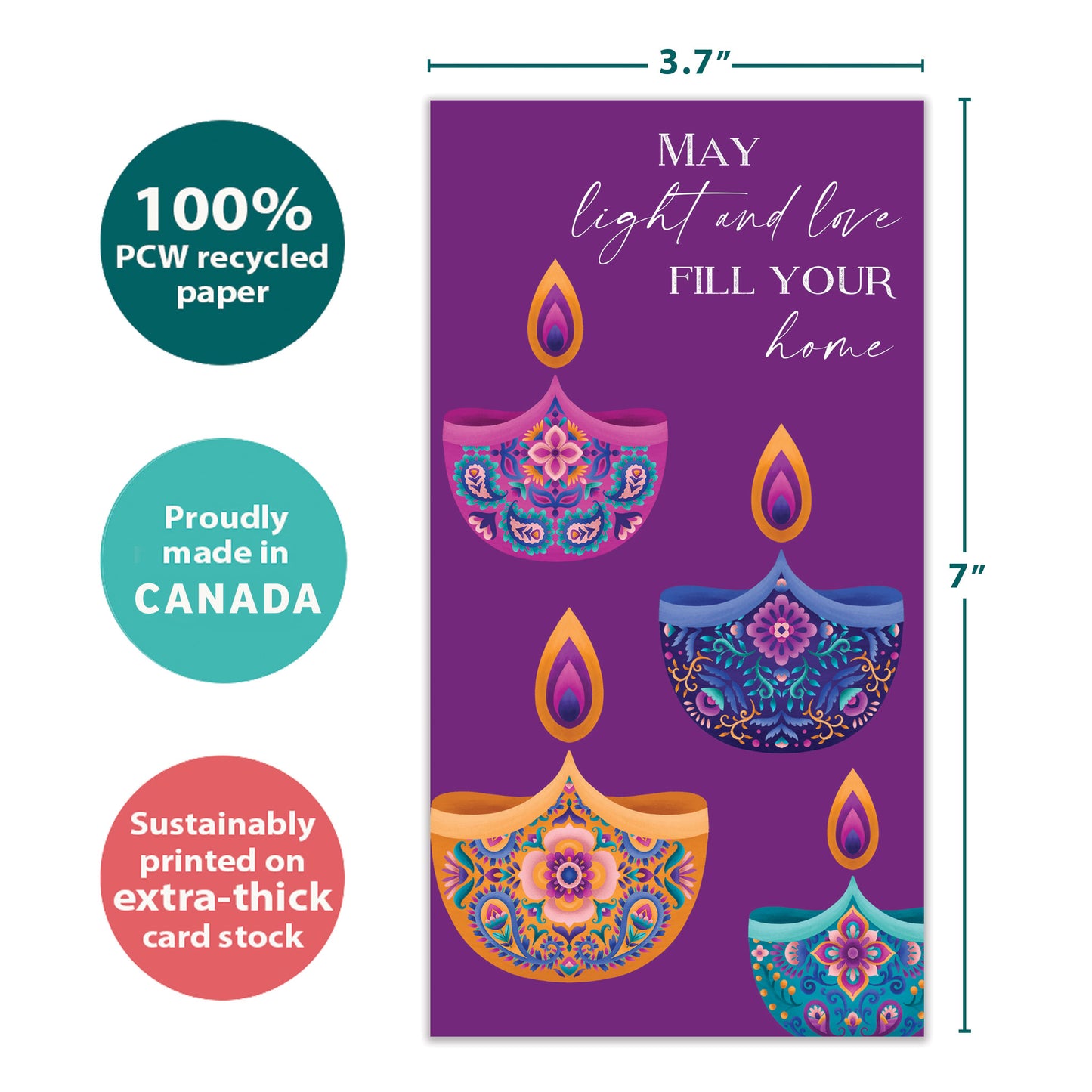 Light and Love Diwali Money Holder Card