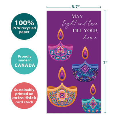 Light and Love Diwali Money Holder Card