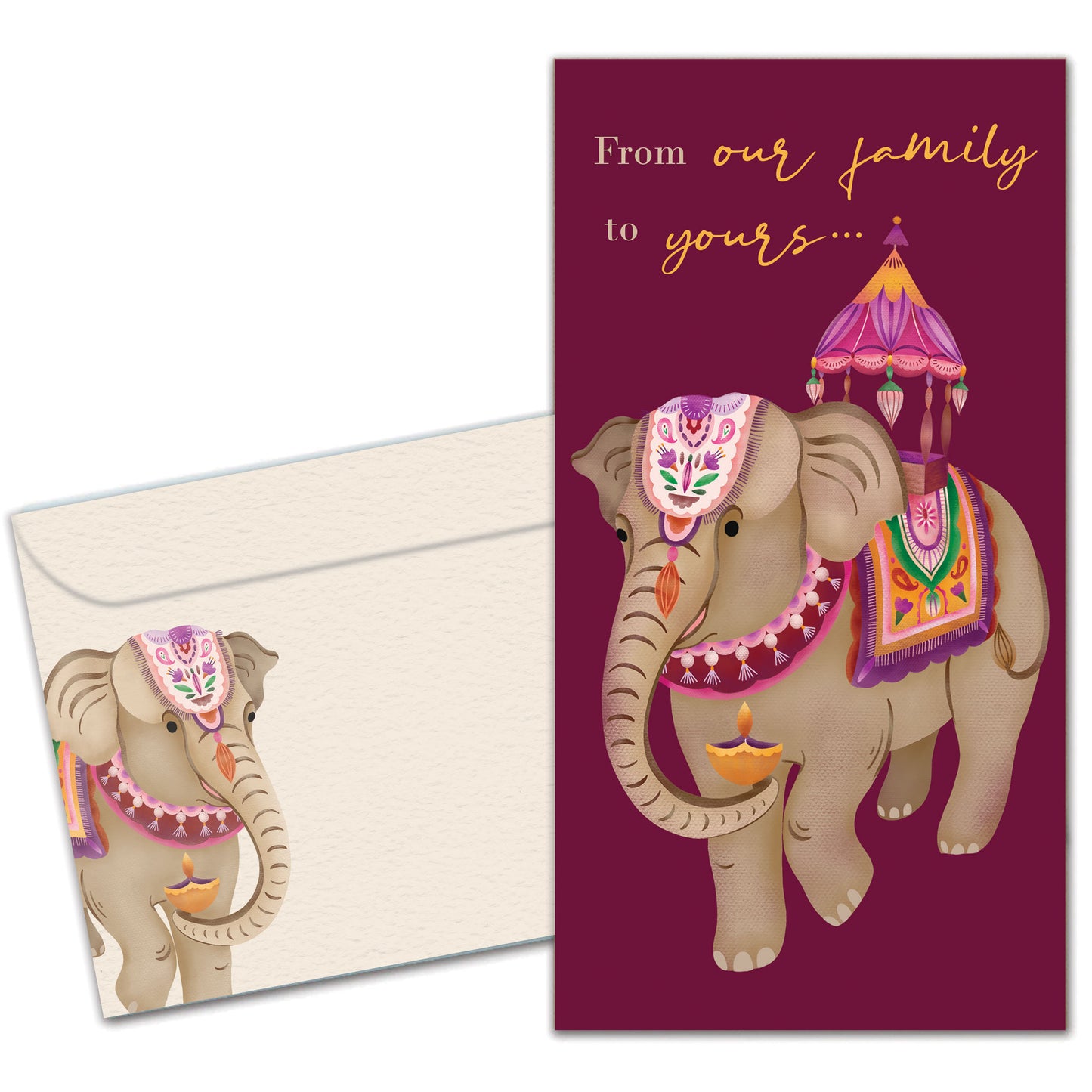 From Our Family Diwali Money Holder Card