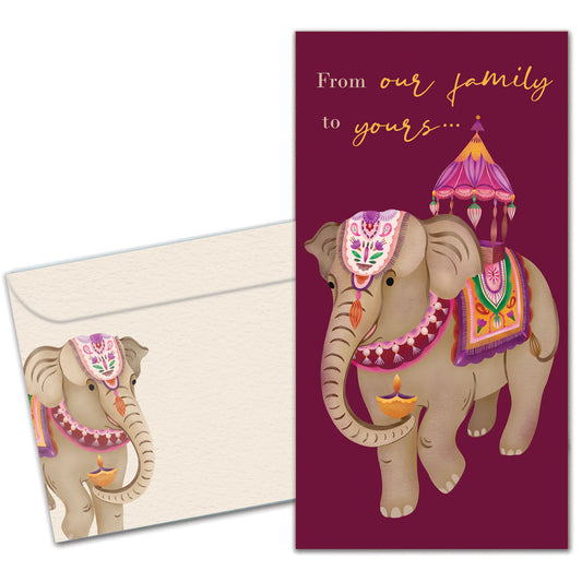 From Our Family Diwali Money Holder Card