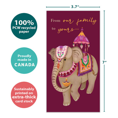 From Our Family Diwali Money Holder Card