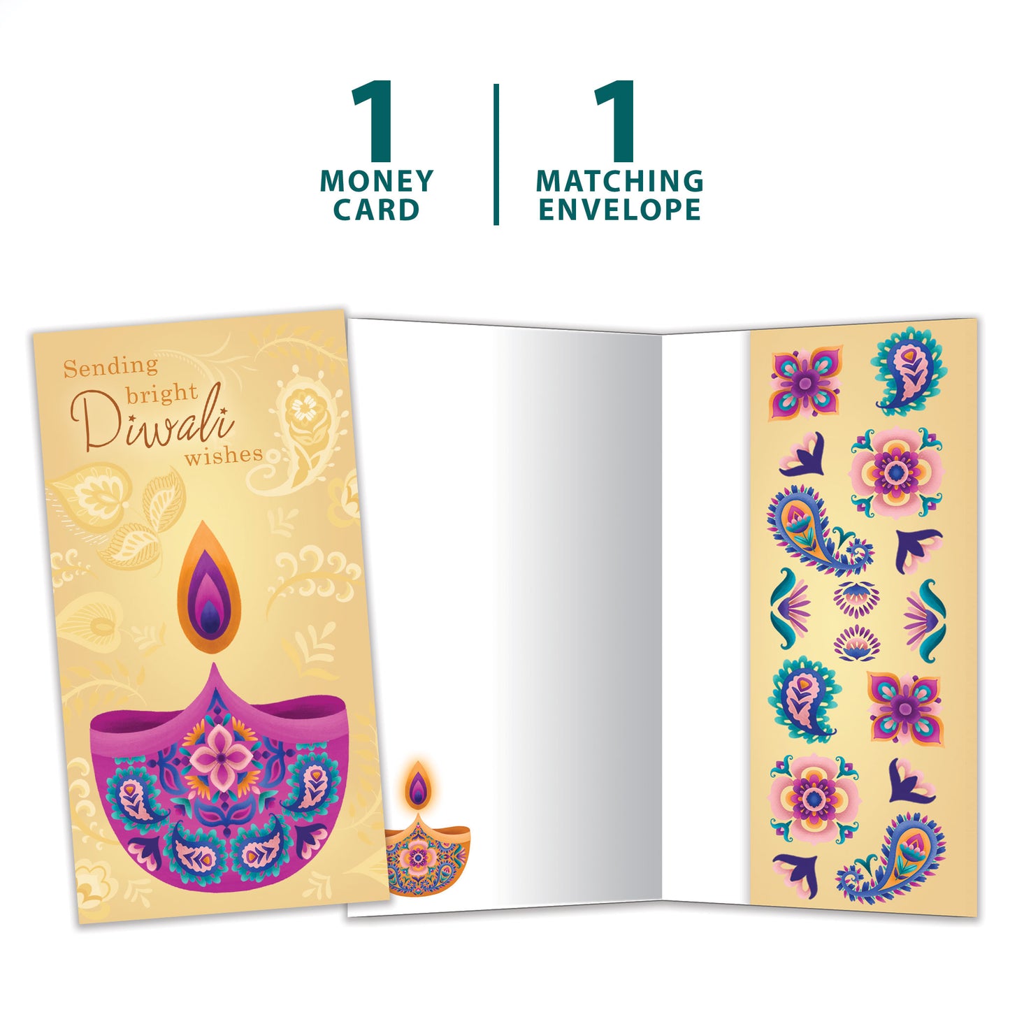 Sending Bright Wishes Diwali Money Holder Card