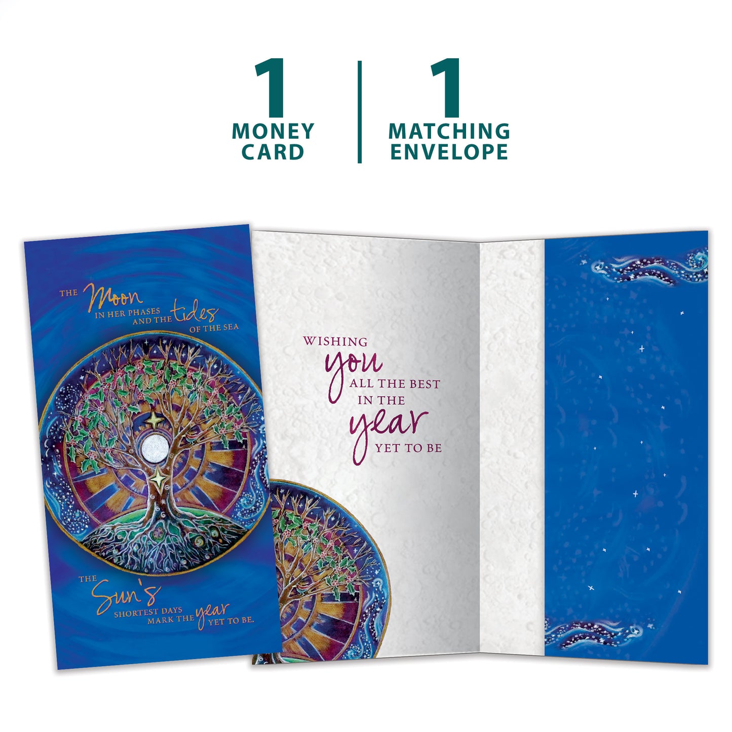 Winter Solstice Mandala Money Holder Card