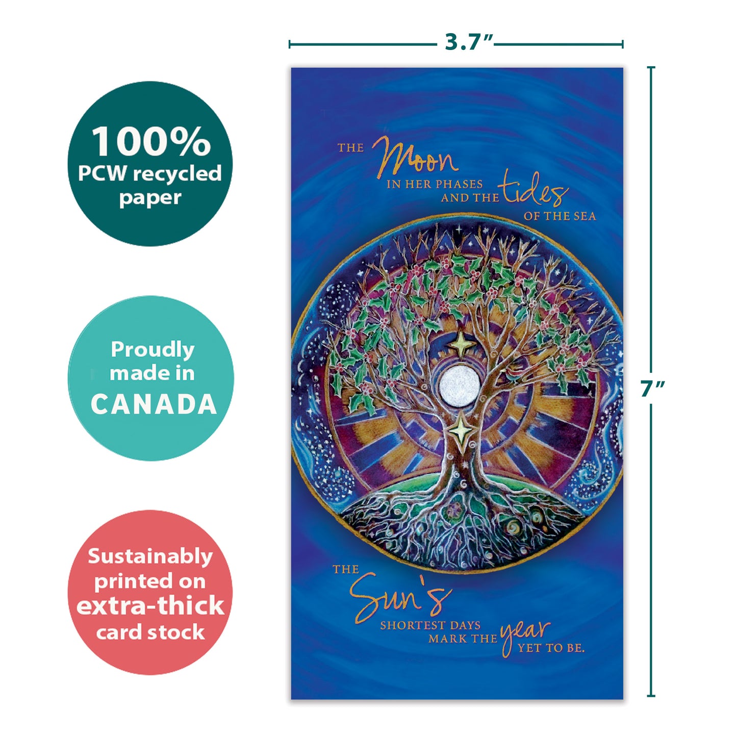 Winter Solstice Mandala Money Holder Card
