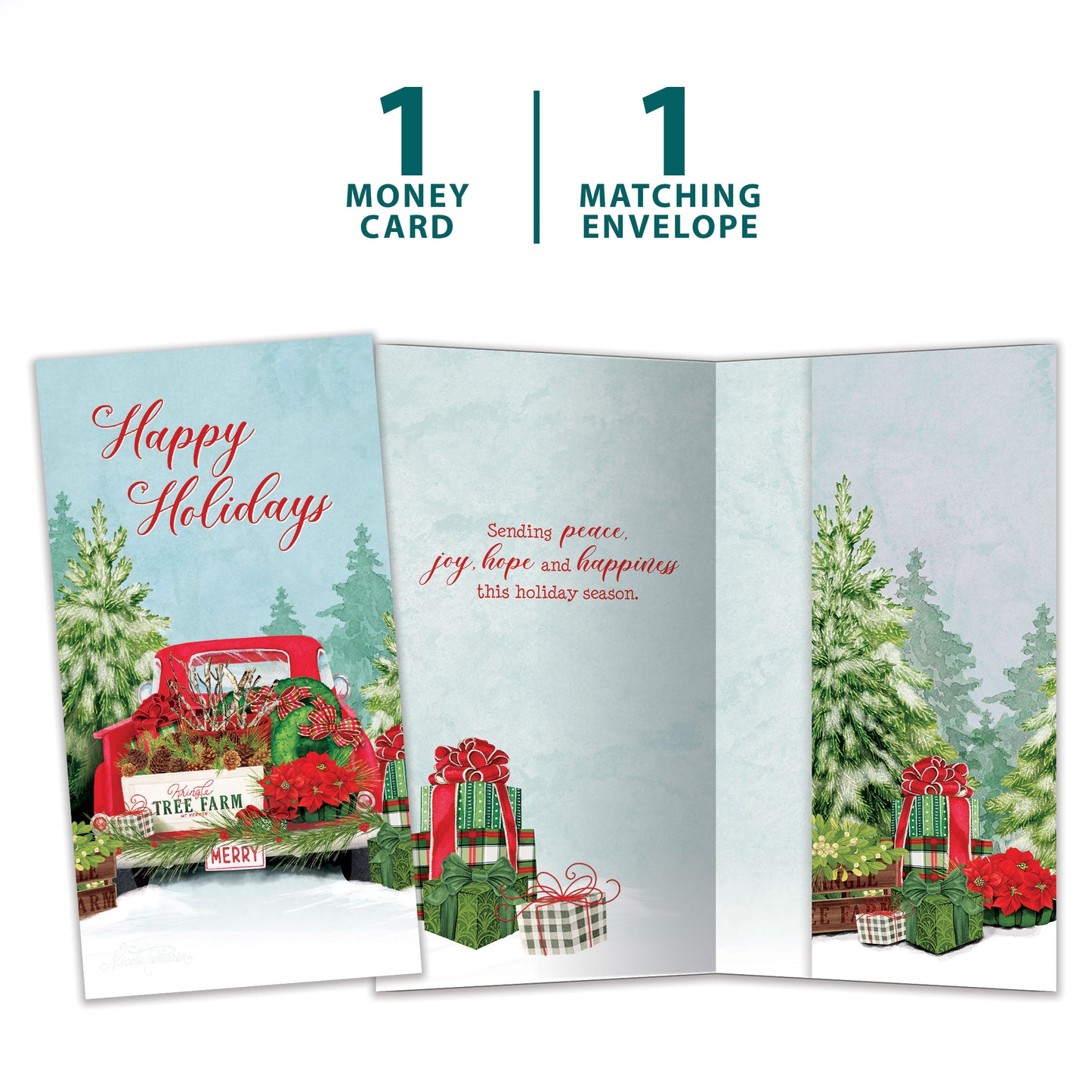 Kringle Tree Farm Holiday Money Holder Card