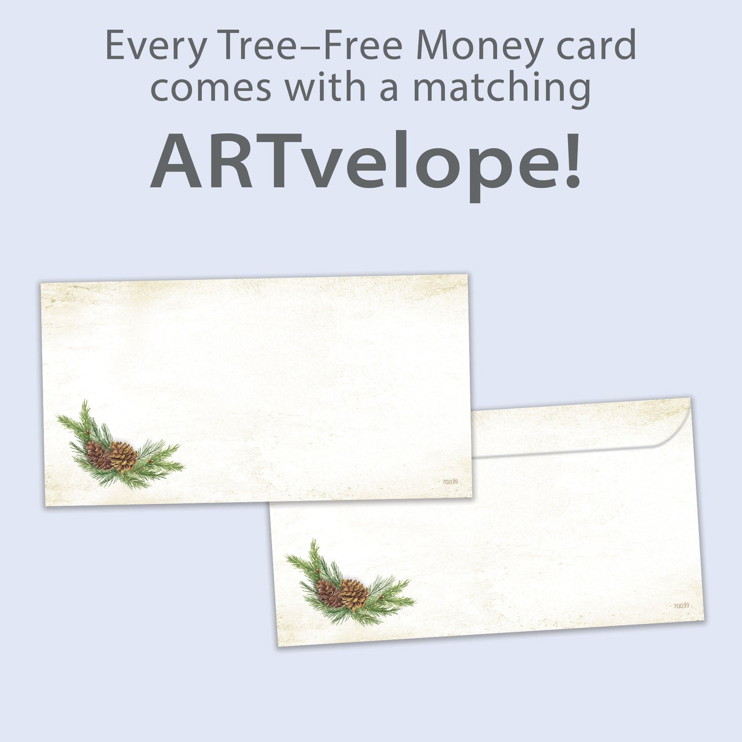 Winter Pine Wreath Holiday Money Holder Card