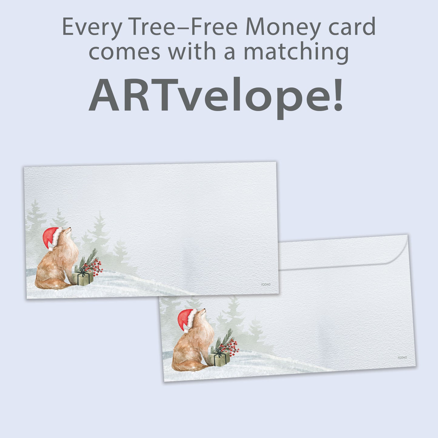 Piled Wild Watercolor Holiday Money Holder Card