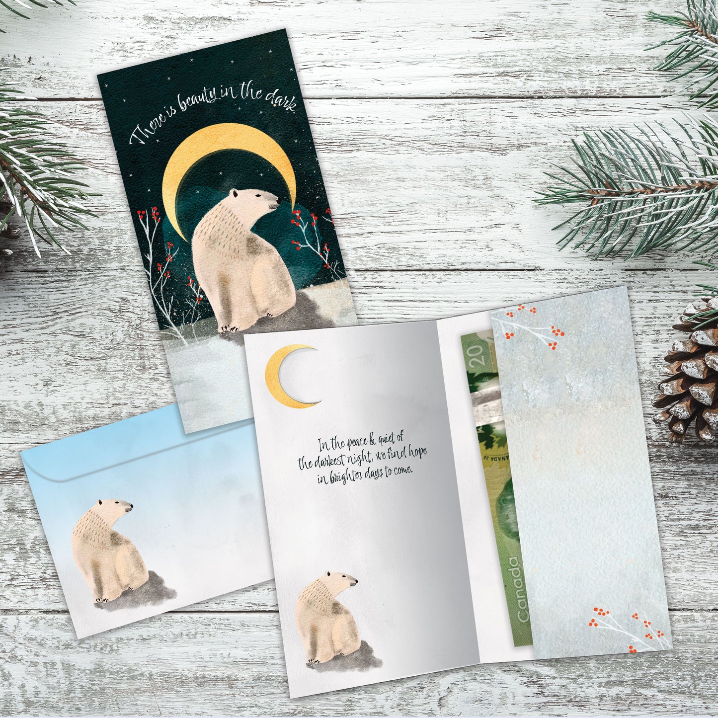 Peace and Quiet Solstice Money Holder Card