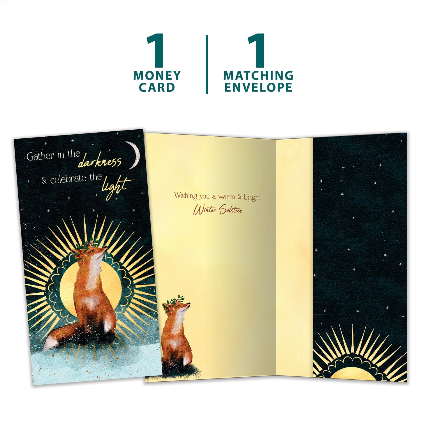 Celebrate the Light Solstice Money Holder Card