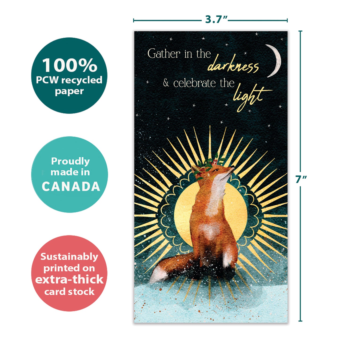 Celebrate the Light Solstice Money Holder Card