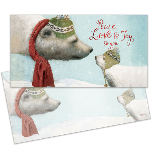 Peace Love Joy Holiday Money Holder Card