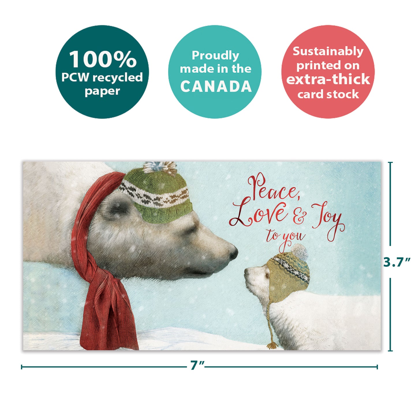 Peace Love Joy Holiday Money Holder Card