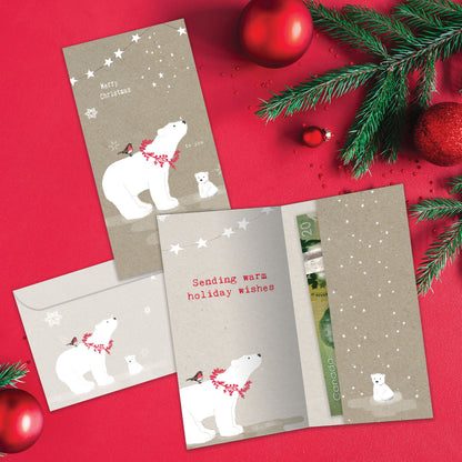 Sweet Polar Christmas Christmas Money Holder Card