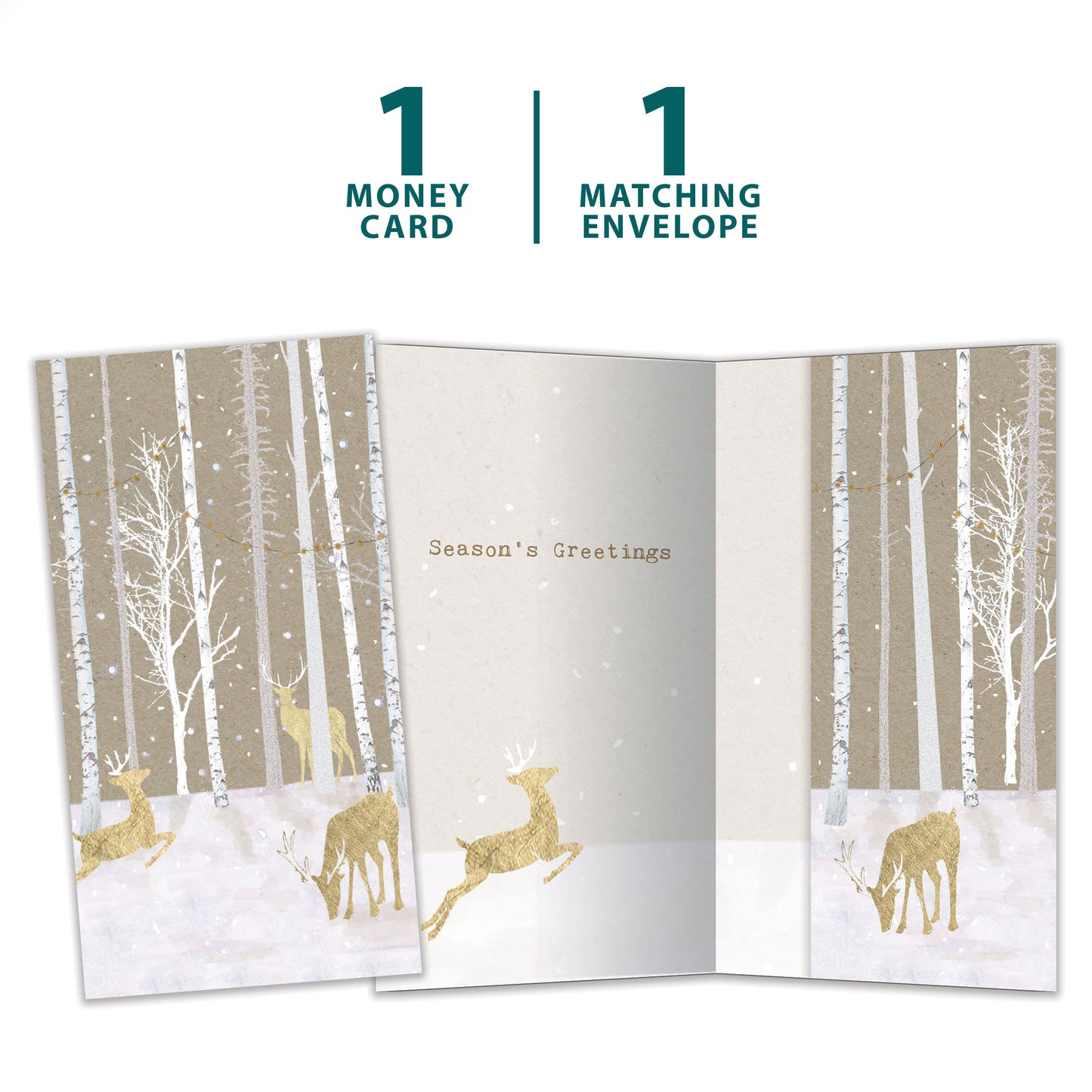 Silent Wood Holiday Money Holder Card