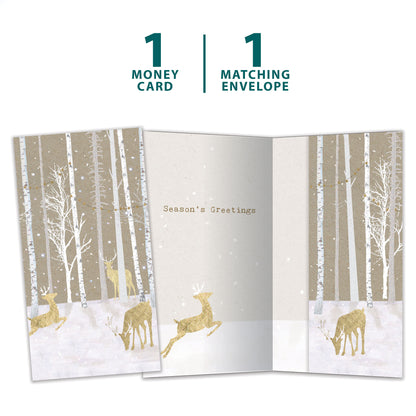 Silent Wood Holiday Money Holder Card